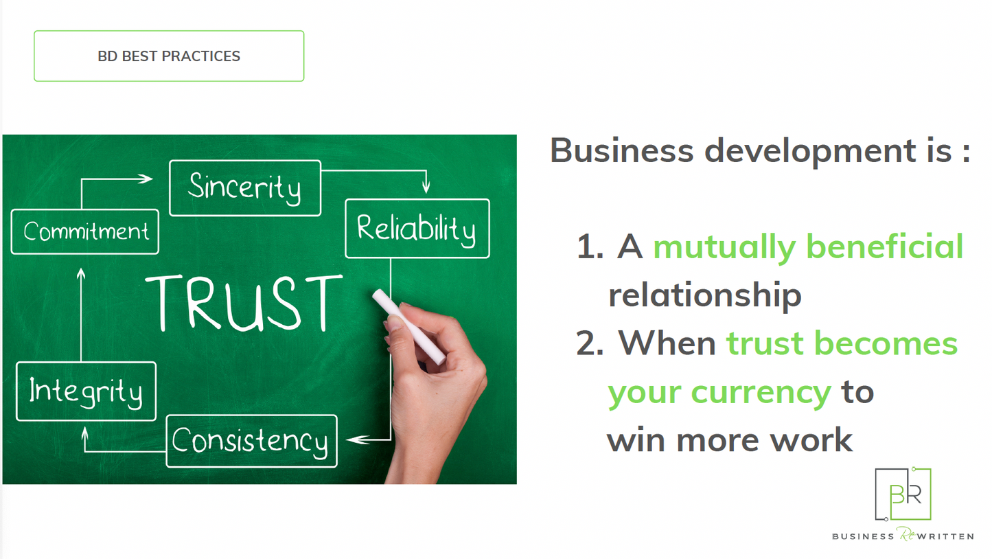 50% DEPOSIT FOR: Business Development (BD) Training: Best Practices & Strategies